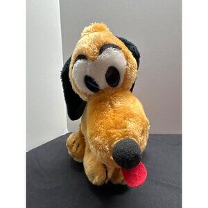 Vintage Disney Pluto Plush Dog Stuffed Animal 8 Inches Soft Cuddly Toy